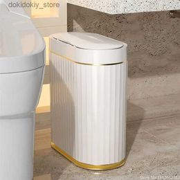 Waste Bins Electronic Automatic Smart Sensor arbae Bin Household 7L/9L Smart Trash Can Toilet Waste arbae Can for Kitchen Bathroom L49