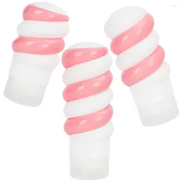 Storage Bottles 3 Pcs Silica Gel Bottle Travel Toiletries Containers Shampoo Conditioner Lotion Size Silicone Lollipop