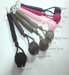 550 Paracord Self Defense Monkey Fist Keychain Ball Metal Core Lanyard253B2167760