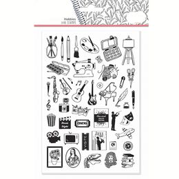 KLJUYP 9Styles Labels Clear Stamps 2023 Scrapbook Paper Craft Clear stamp scrapbooking