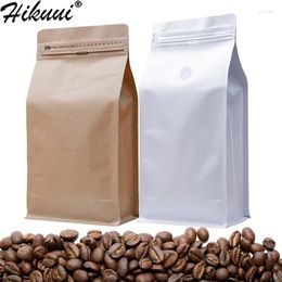 Storage Bags Coffee With Valve High Barrier Aluminum Foil Flat Bottom Standing Beans Heat Sealable Side Pouches