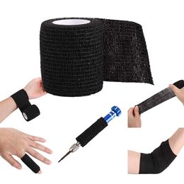 Black Disposable Tattoo Bandage Self-adhesive Flex Elastic Bandage Roll for Tattoo Machine Grip Tube Tape Wrap