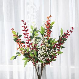 Decorative Flowers 5pcs/lot Artificial Bouquet For Home Decor Wedding Decoration Craft Vases Flower DIY Accessories LSAF094