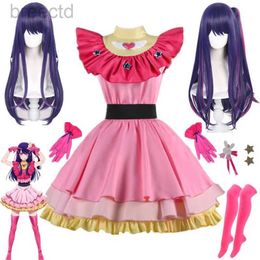 Anime Costumes Anime OSHI NO KO Ai Hoshino Cosplay Costume Dress Lolita Skirt Pink Uniform Bunny Hairpin Halloween Carnival Party Clothes 240411