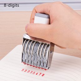 Portable 8/10 Digits Number Stamp, Small Number Date/ Price Stamp for Store Office Manufacture Roller Stamps With Inkad