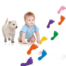 Stickers Floor Footprint Decals Anti Slip Classroom Bathroom Sticker Kids Footprints Decal Ground Wall Stair Feet Accents Foot