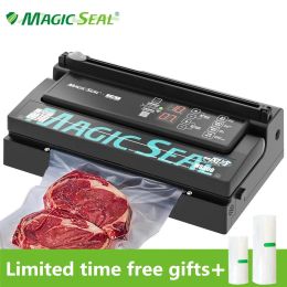 Machines Magic Seal 2in1 Commercial Aircooled Vacuum Sealer Hine Packaging Hine Automatic Vacuum Food Seale Ms300 to All Bags