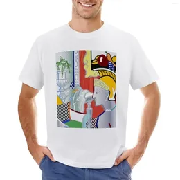 Men's Polos Famous Painting By Roy Lichtenstein Artist T-Shirt Hippie Clothes Sweat Short Sleeve Tee Men