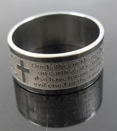 Mens Womens Etch Christian Serenity Prayer Stainless Steel Ring Silver Fashion Jewellery Band Ring Size 8 to 124901092