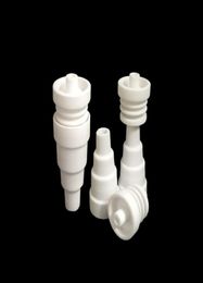Domeless Ceramic Nail 10mm14mm 18mm 6 in 1 Chinese Ceramics Nais Banger Nail for Vaporizer Vaping Ceramic E Naill Smoker Access2336192