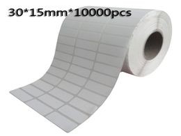 3015mm10000pcs Thermal transfer blank barcode Labelsart paper adhesive printed label sticker 6454971