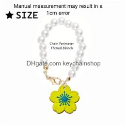 Keychains Lanyards Charm Accessories Pearl Tumbler Chain For Cup With Handle Sile Drop Delivery Otwfl