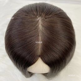 Virgin European Human Hair Jewish Wig Silk Top Sheitels Blunt Bob Wigs Skin Scalp Silk Base Kosher Wig Free Part Natural Black