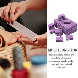 50 Pieces Mini Files Block Double-sided Manicure Colourful Sponge Nail Art Grinding Polishing Buffer Strips Tools