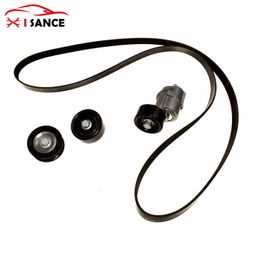 Car Serpentine V-Ribbed Belt A/C Belt Tensioner Pulley Kit for Hyundai Sonata Optima 6PK2584 25212-25000 25287-25010 25281-25000