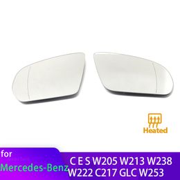 Left & Right Side Mirror Glass Rearview Exterior Wide Angle for Mercedes-Benz C E S GLC W205 W213 W238 W222 C217 C253 X253