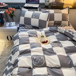 Black and White Cow Bedding Set Simple Home Textile Girl Kids adults Duvet Cover Sheet Pillowcase Bed Linens King 220x240cm
