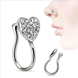 Crystal Love Nose Ring