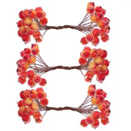 Decorative Flowers 10 Bundles Christmas Berries Wedding Decors Decoration Berry Xmas Simulation Foam Beads Ornament