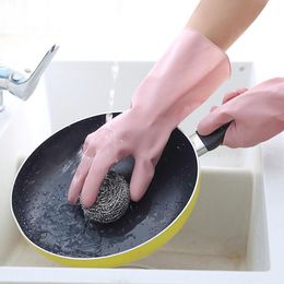 1 Pair Latex Cleaning Glove Waterproof Household Glove for Washing Dishes Housework Waterproof Gloves