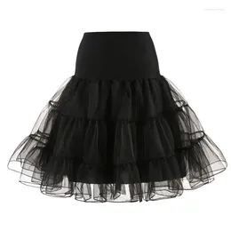 Skirts 65CM 50s Retro Black Skirt Underskirt Swing Vintage Petticoat Fancy Net Rockabilly Tutu Pettiskirt