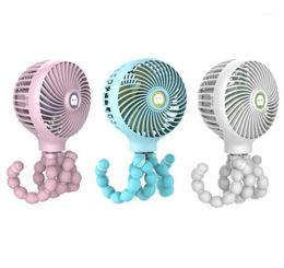 Mini Portable Hanging Octopus Shape Stand Adjustable Handheld USB Charging Fan Cooler for Baby Stroller Student Use15422784