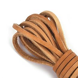 2Meters 3/4/5mm High Quality Retro Flat Genuine Cow Leather Cord Rope Strap Bracelet Necklace for DIY Jewelry Making Accessories