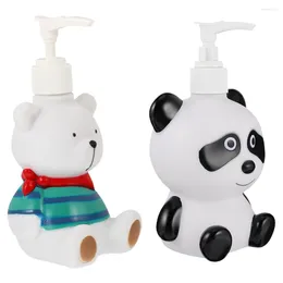 Liquid Soap Dispenser 2 Pcs Kids Body Wash Press Bottle Shampoo Bottles Kitchen Push Type Pump Lotion Child