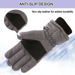 Non-slip Waterproof Thick Warm Long-sleeved Mittens Sports Riding Gloves Children Ski Gloves