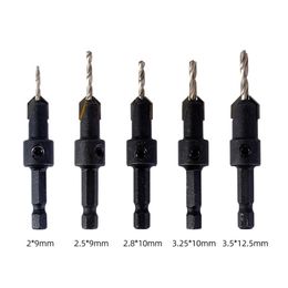 1pc Countersink Drill Bit Woodworking 1/4" Hex Shank Alloy Steel Salad Drill Step Drill Bit Power Tools Workshop Equipment