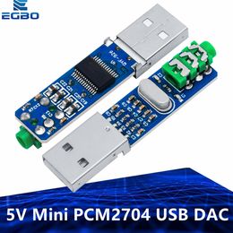 EGBO 5V Mini PCM2704 USB DAC HIFI USB Sound Card USB Power DAC Decoder Board Module For Arduino Raspberry Pi 16 Bits