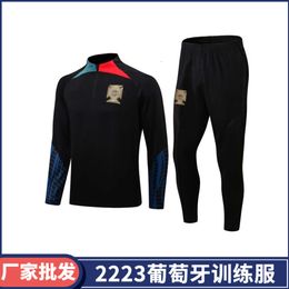 New 22-23 Portugal Training c Luo Long Sleeve Set Adult Autumn Winter Outfit Match Football Shirt