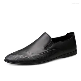 Casual Shoes Men Genuine Leather Slip On Real Loafers Mens Moccasins Italian Designer Soft Lightweight
