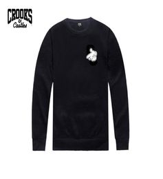 Crooks and Castles thick round neck WinterAutumn Men039s Brand Hoodies Sweatshirts Casual Sports Male Hooded Jackets Coats Fle5330162