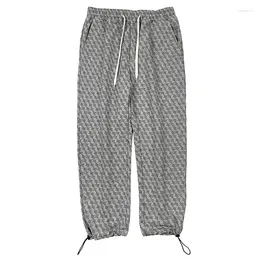 Pantaloni da uomo uomo abbigliamento streetwear alla moda jeans largo gambe sciolte pantaloni a croce stampati puro cotone larghi