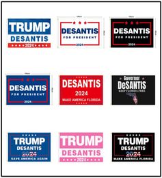 Donald Trump Flags 3x5ft 2024 Make America Great Florida Desantis Flag USA President Trump 90x150cm Banner Flags1380227