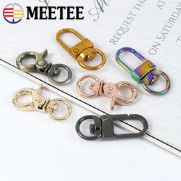 10Pcs 10mm Metal Buckles KeyChain Swivel Clip Lobster Clasp Bags Strap Dog Collar Carabiner Snap Hook DIY Hardware Accessories