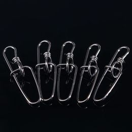 50Pcs Oval Split Rings Nice Snap Fishing Barrel Swivel Safety Snaps Hooks Fishhook Fishing Tackle Box Accessory tool lures