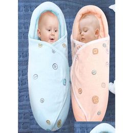 Blankets Swaddling Sallybaby Newborn Baby Slee Bag Cotton Spring And Summer Thin Section Shawlwrap Antistartle Quilt1970693 Drop Deliv Otvwb