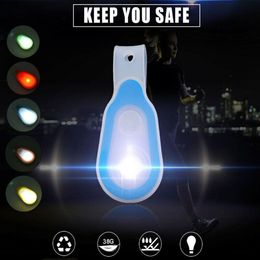 1 Pcs Multi-functional Silicone Clip Light Hand Free LED Flashlight Clip On Clothes Mini Running Light Night Light Warning Light