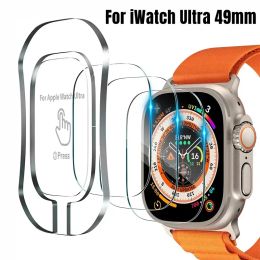2PCS Tempered Glass for Apple Watch Ultra 49mm Screen Protector With Automatic Stick Film Tool for iWatch Ultra Pro Accessories