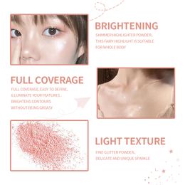 9g Highlighter Powder Polvo De Hadas Glitter Powder Shimmer Contour Blush Powder Makeup For Face Body Highlight Makeup