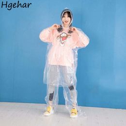 Raincoats Disposable Portable Outdoor Poncho for Children Universal Hooded Rain Cover Waterproof Transparent Hiking Rainwear New