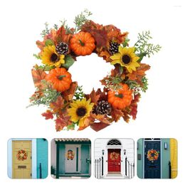 Decorative Flowers Wreath Holiday Decoration Simulated Home Fall Decorations Halloween Prop Festival Door Trim