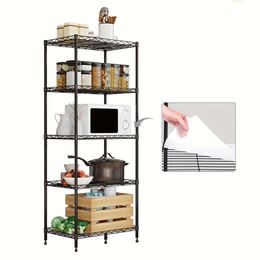 Sleek Multi-layer Metal Storage Rack - Versatile & Durable for Efficient Home and Office Organisation