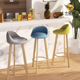 Modern Minimalist Bar Chairs Home Backrest Bar Chair Soft Seat High Stool Modern High Chair European Bar Chairs