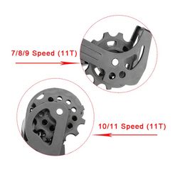 microNEW Bicycle Rear Shifter MTB Mountain Bike 7/8/9/10/11 Speed Road Rear Derailleur Compatible with 7/8/9/10S Bike Parts