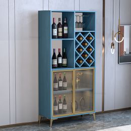 Nordic Light Luxury Bar Cabinets Floor Restaurant Wall Storage Wine Rack Home Living Room Display Wine Cabinets Bar Furniture