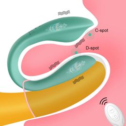 Wireless Remote Control Vibrator for Women Clitoris Stimulator U Shape Dildo G-Spot Clit Masturbator sexy Toys For Couples