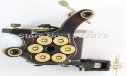 WholePure handmade cast iron tattoo machine 10 wraps wire cutting tattoo for liner 4 colors to choose9353207
